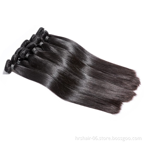 12a super double drown brazilian virgin hair straight hair clip in human hair extensions